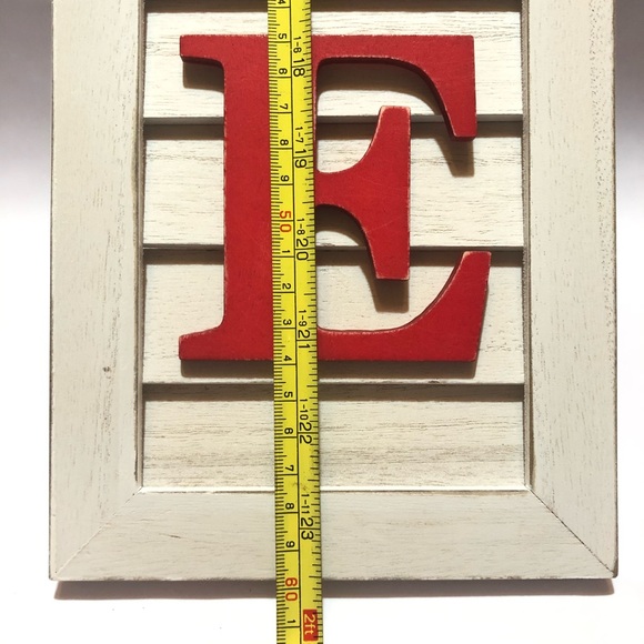 Wooden White Shutter Home Wall Decor LOVE Rustic - Picture 6 of 6